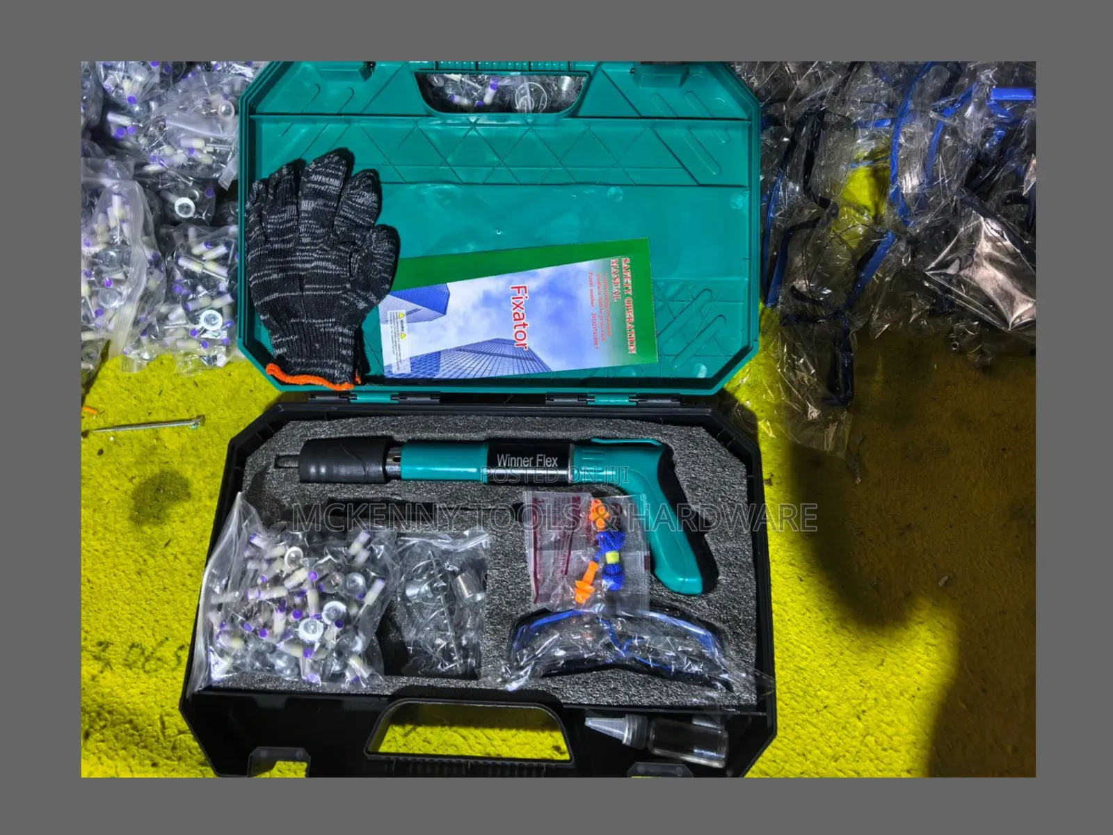 Winner Flex Mini Nail Gun Kit. This Is A Manual, Powder-actuated