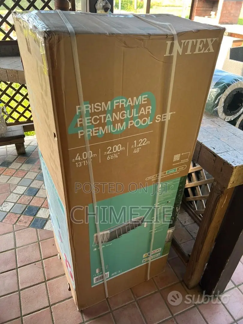Intex Prism Frame Rectangular Premium Pool Set 4.00m by 2.00m by 1.22m