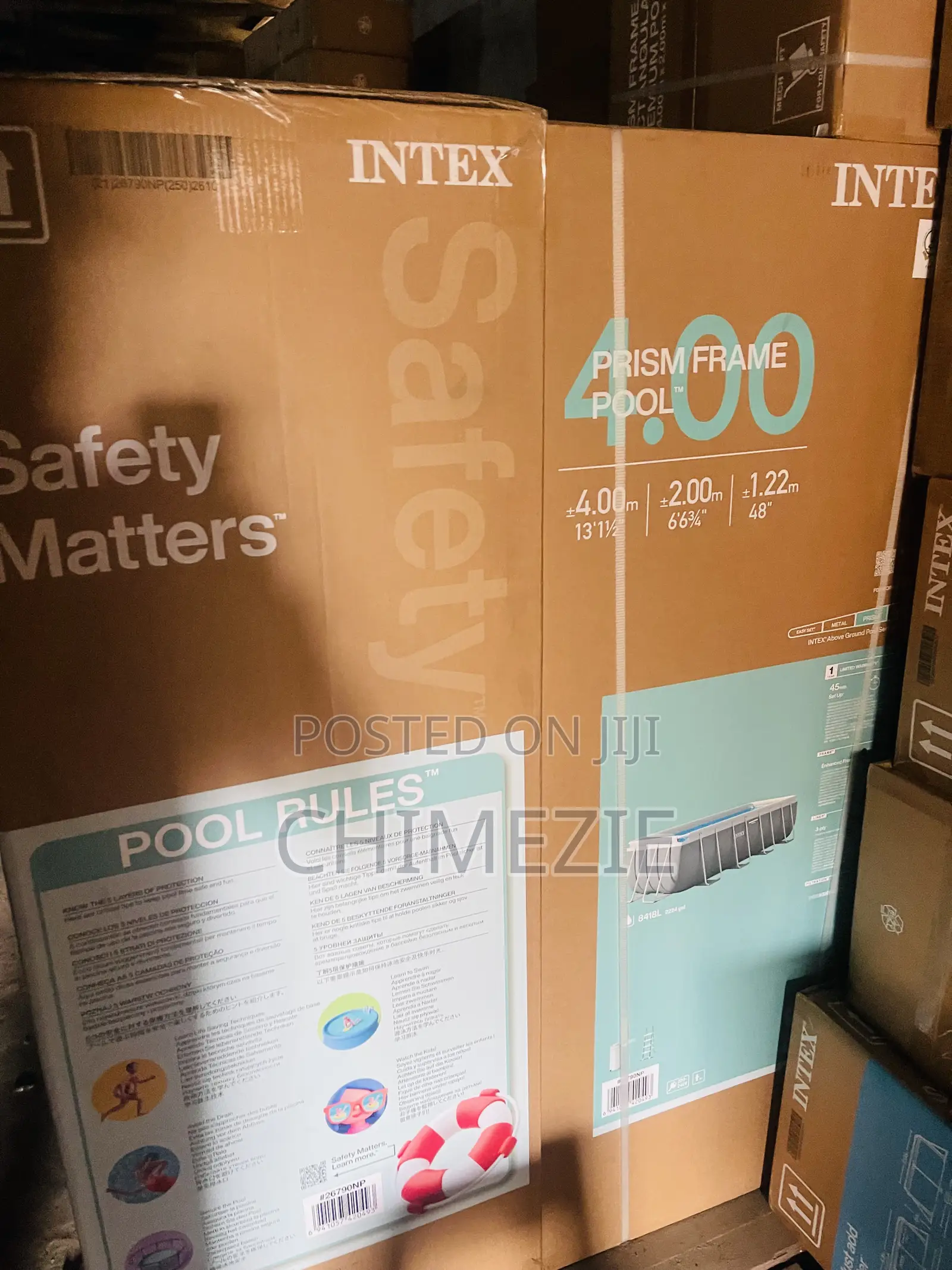 Intex Prism Frame Rectangular Premium Pool Set 4.00m by 2.00m by 1.22m