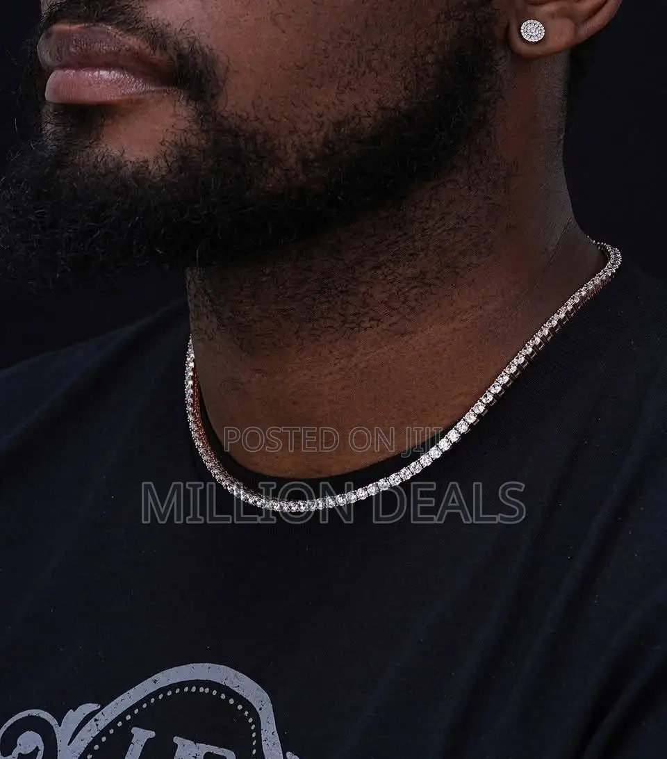 Tennis Chain Necklace Iced Out Rose Gold"-20 Inches
