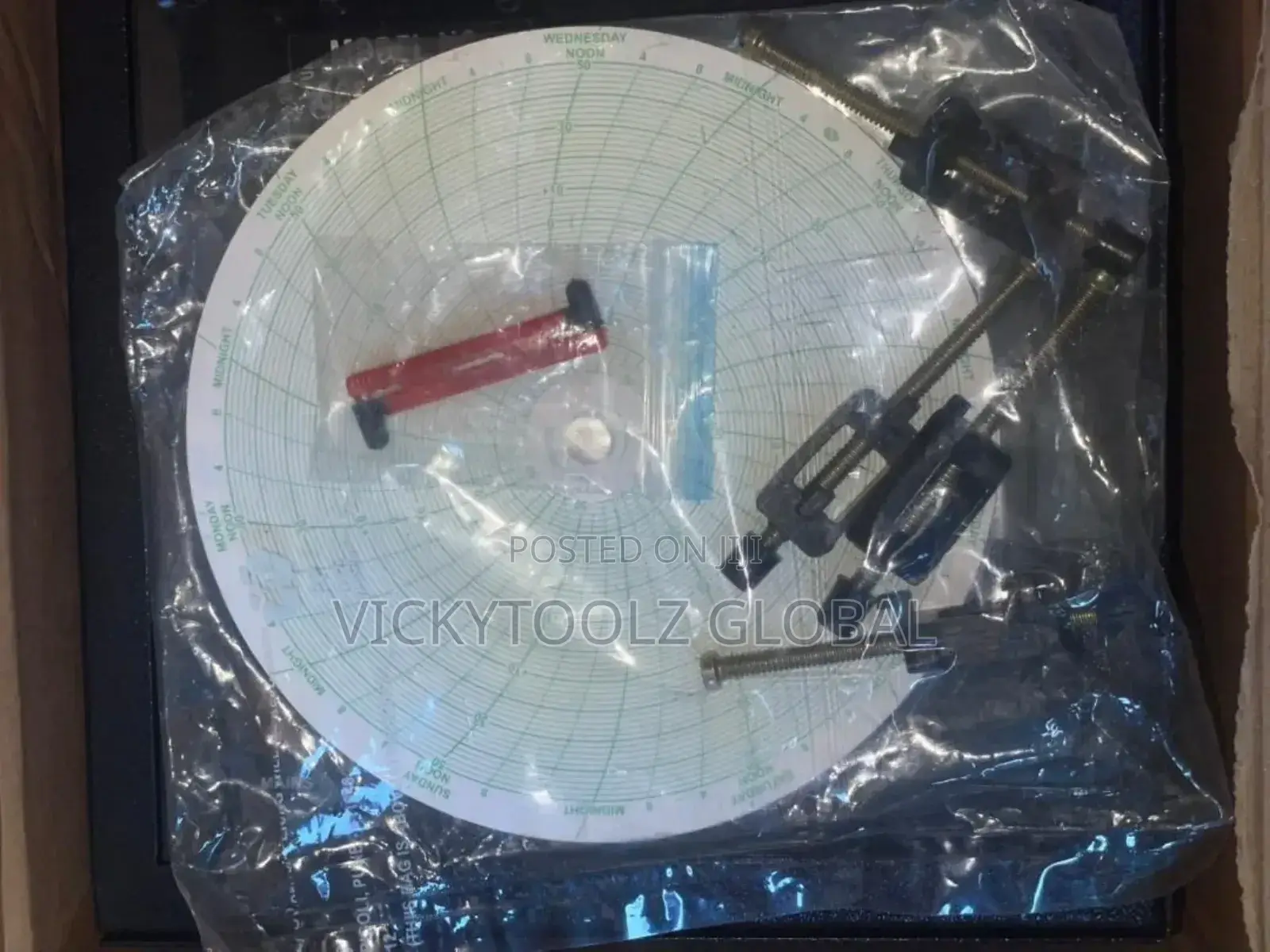 Barton Temperature and Pressure Circular Chart Recorder 500psi,1000psi