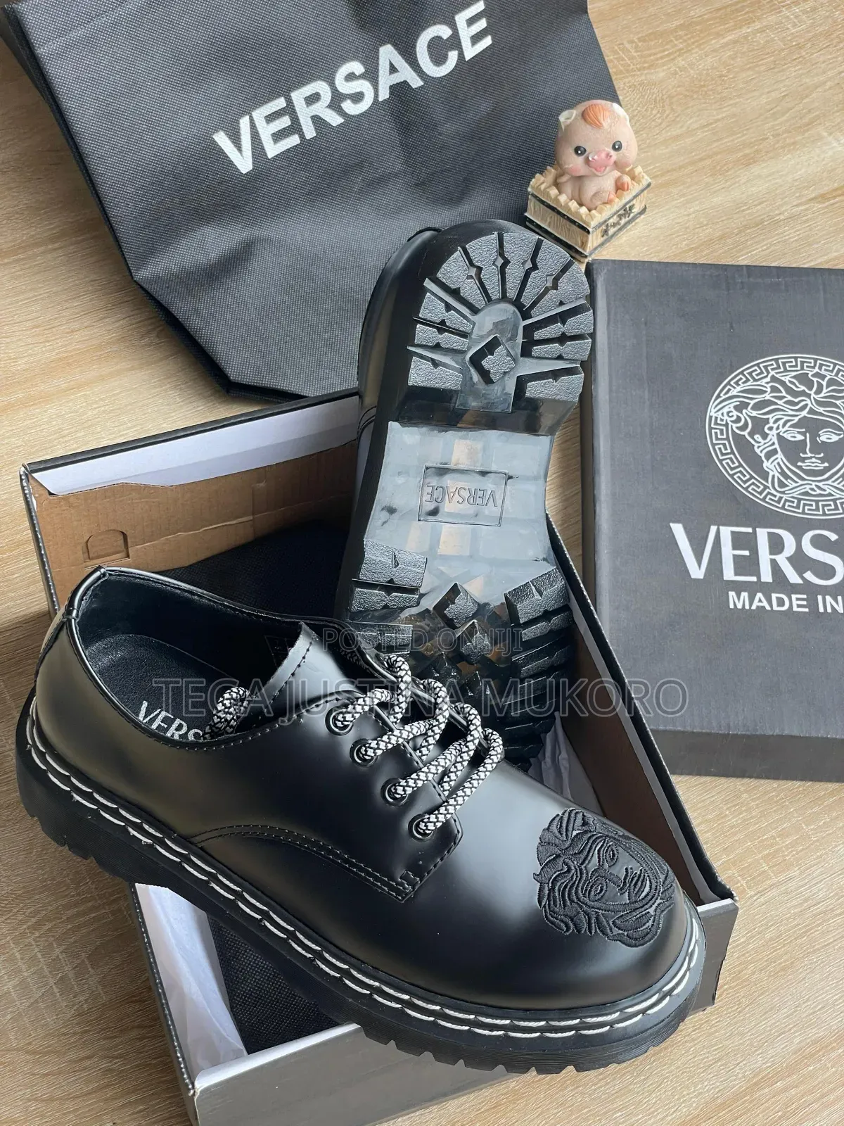Versace Men's High Sole Lace Up Shoes