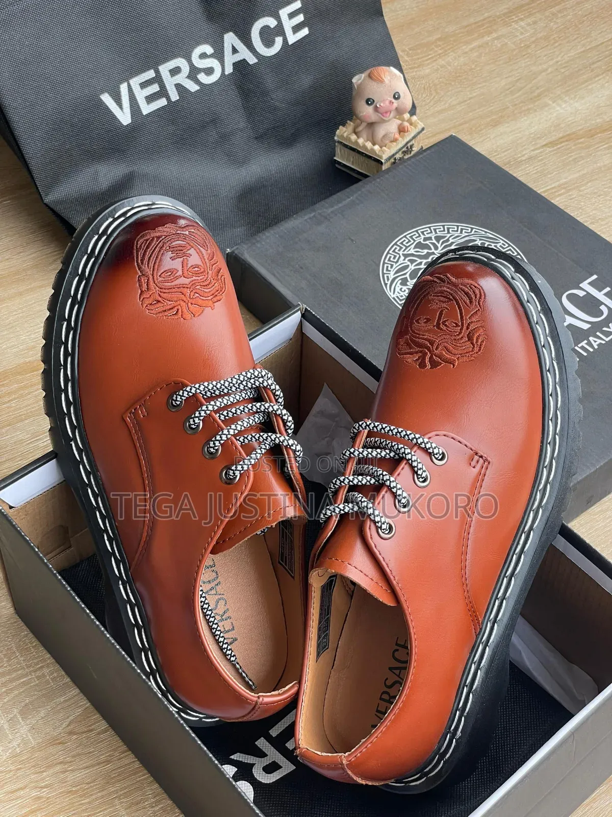 Versace Men's High Sole Lace Up Shoes