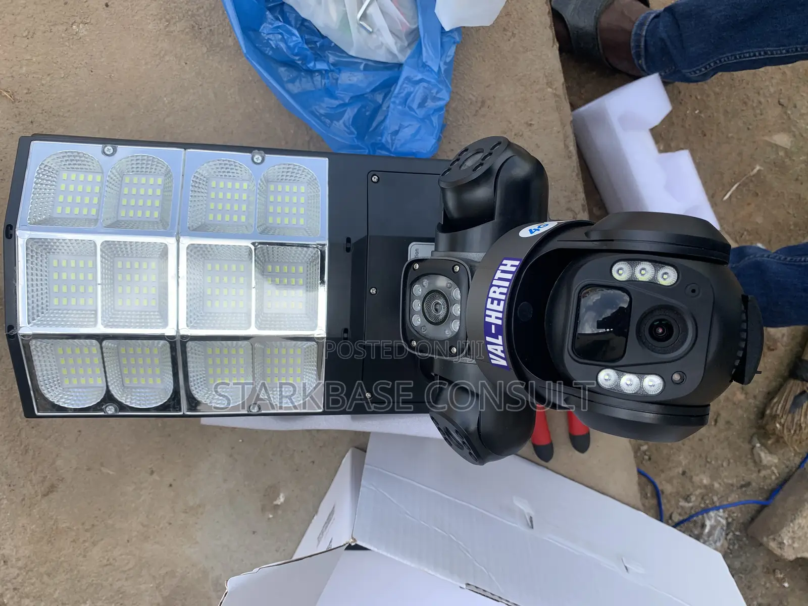 Solar Light With 3lens Camera