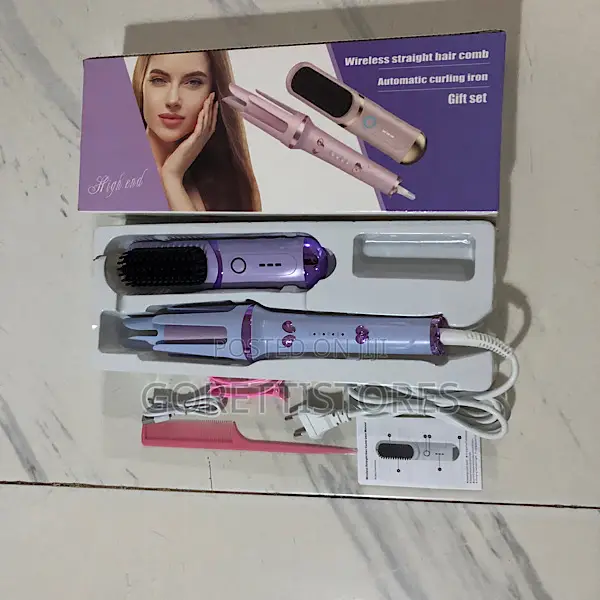 Gift Set- Wireless Straightener Comb and Hair Curler