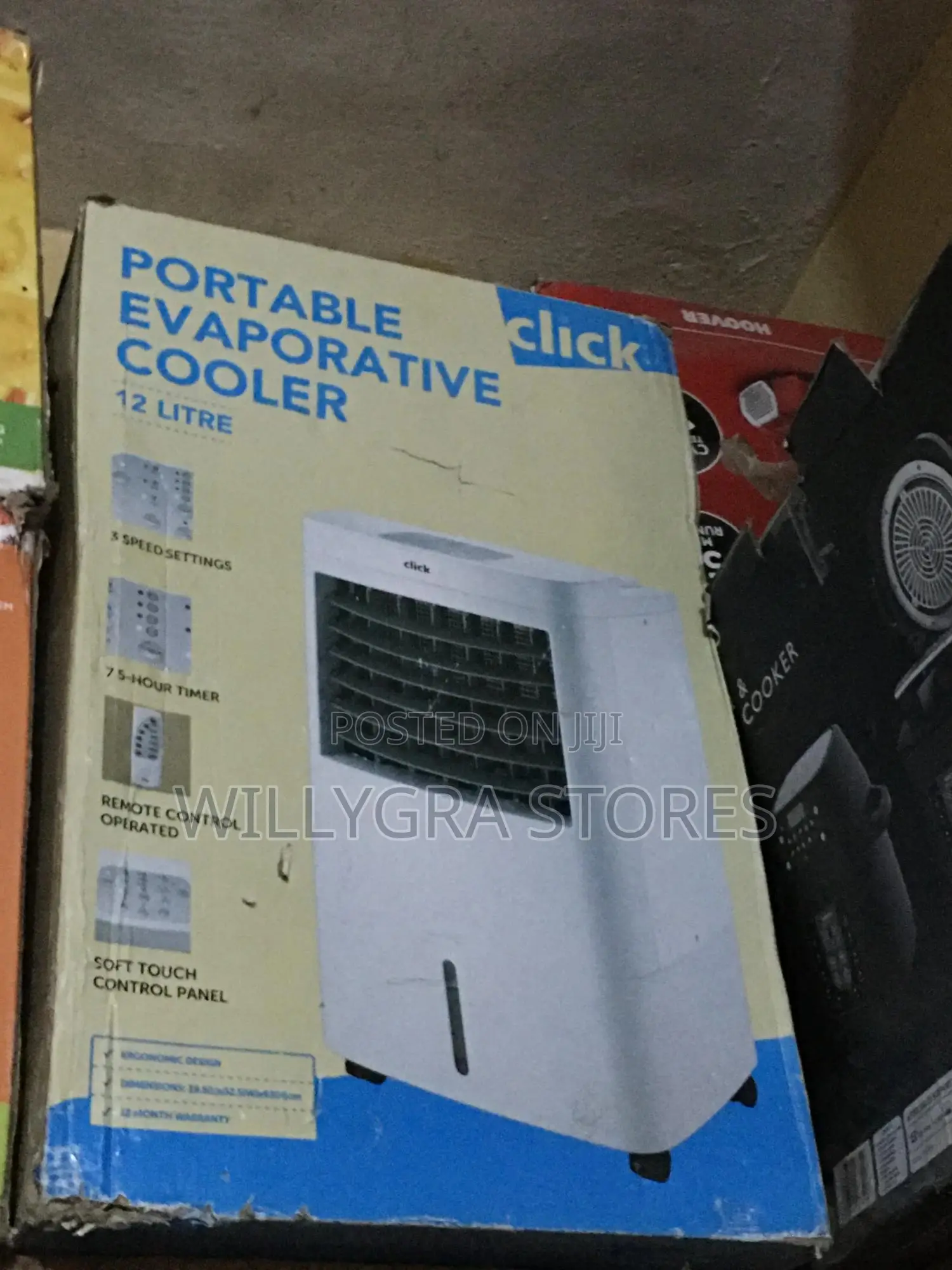 Click 12 Litre Portable Evaporative Cooler With Remote