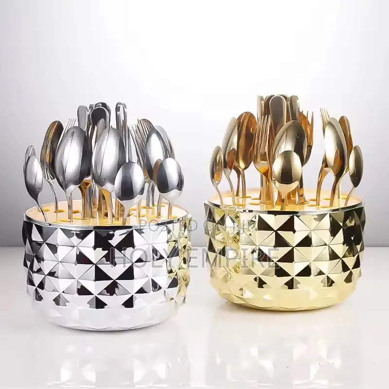 24-PCS Pineapple Design Stainless Steel Cutlery Set-Elegant Dinnerware