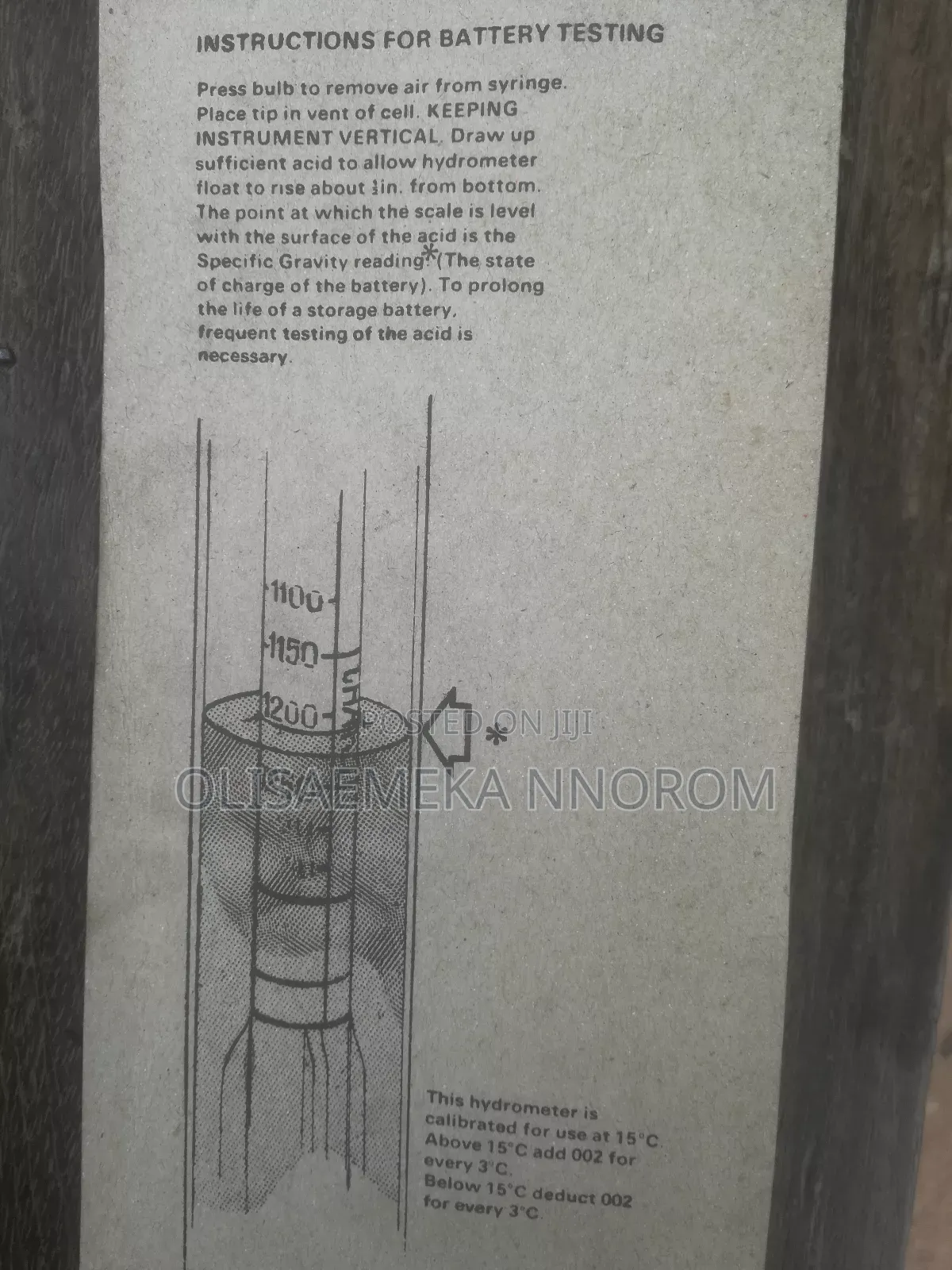 Acid Hydrometer Tester
