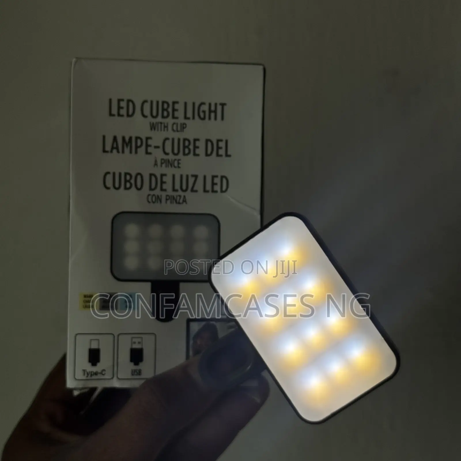 Portable Led Phone Selfie Cube Light With 3 Lighting Mode