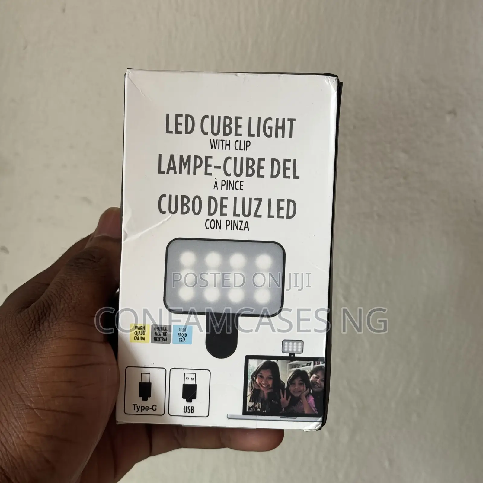 Portable Led Phone Selfie Cube Light With 3 Lighting Mode