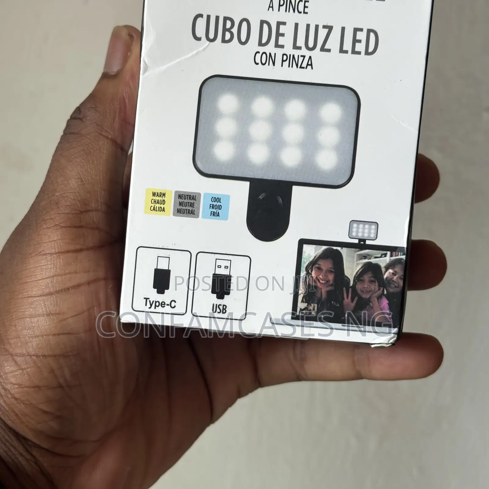 Portable Led Phone Selfie Cube Light With 3 Lighting Mode
