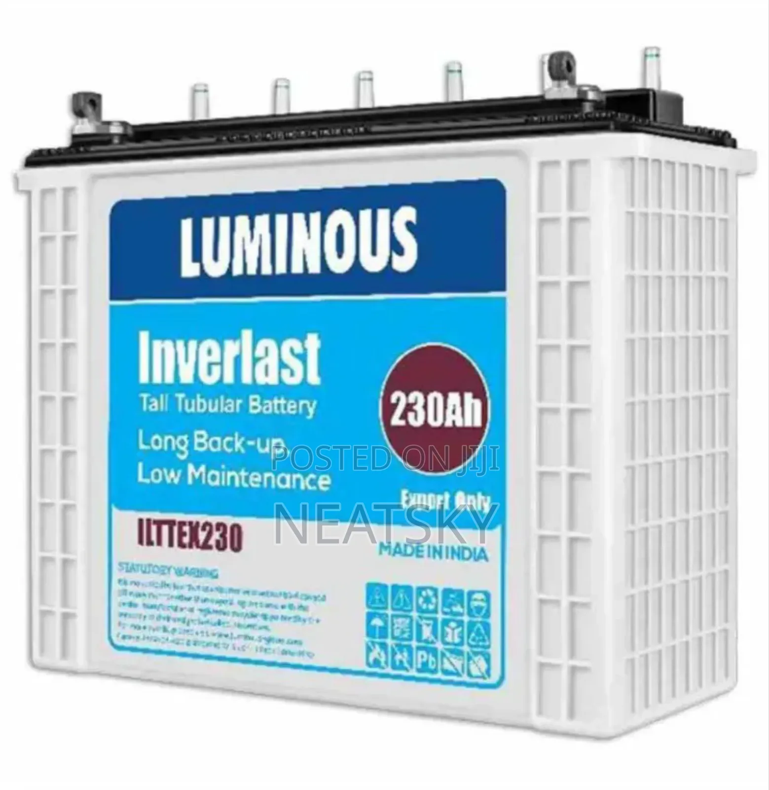 Luminous 230ah 12v Inverter Tall Tubular Battery