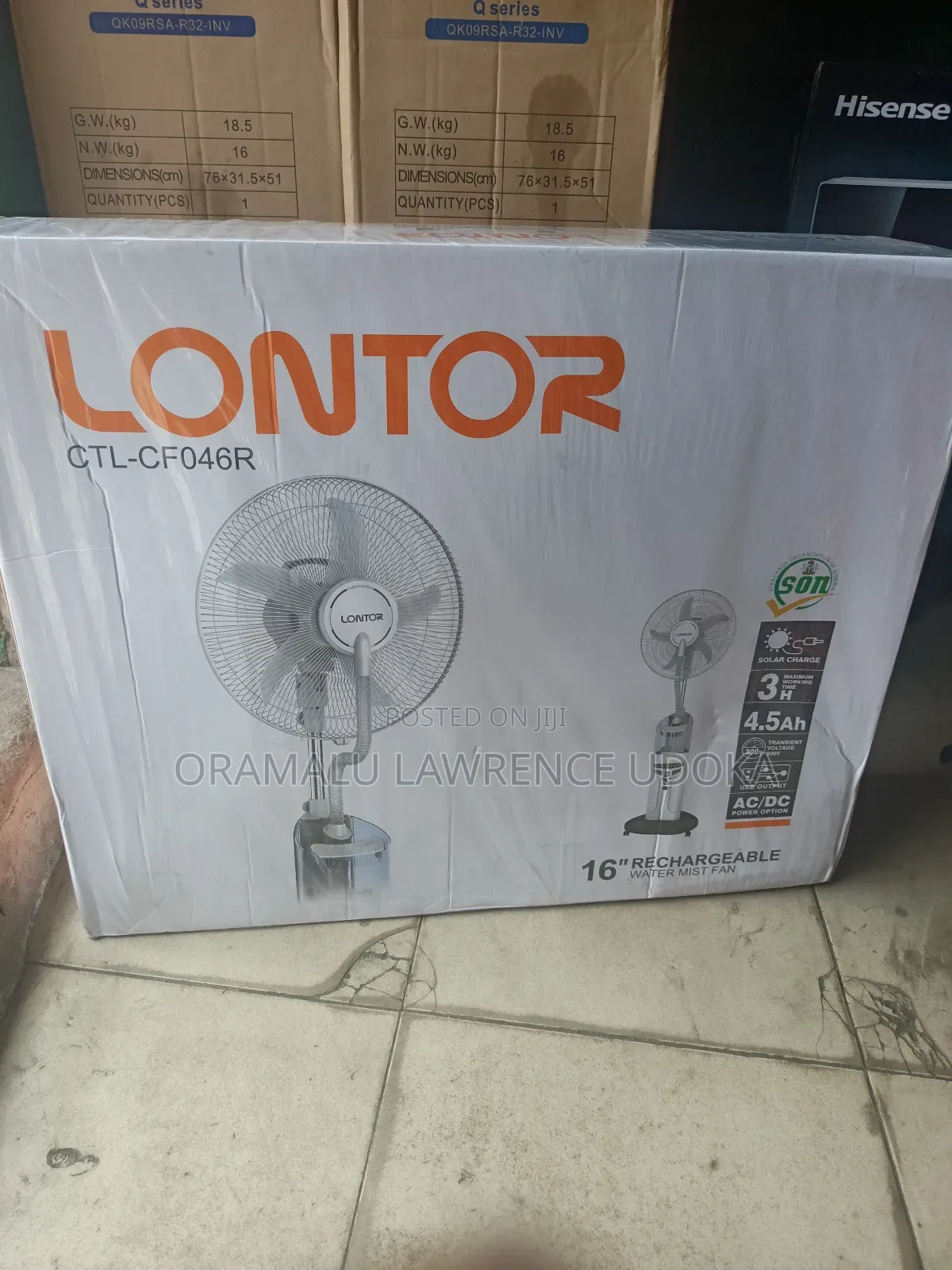 Lontor Rechargeable Water Fan