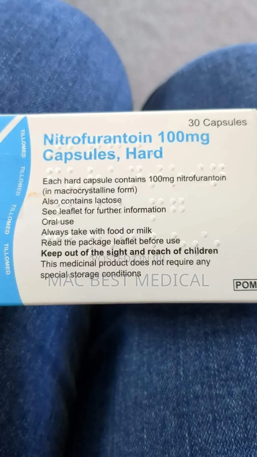 Nitrofurantoin 100mg Capsules