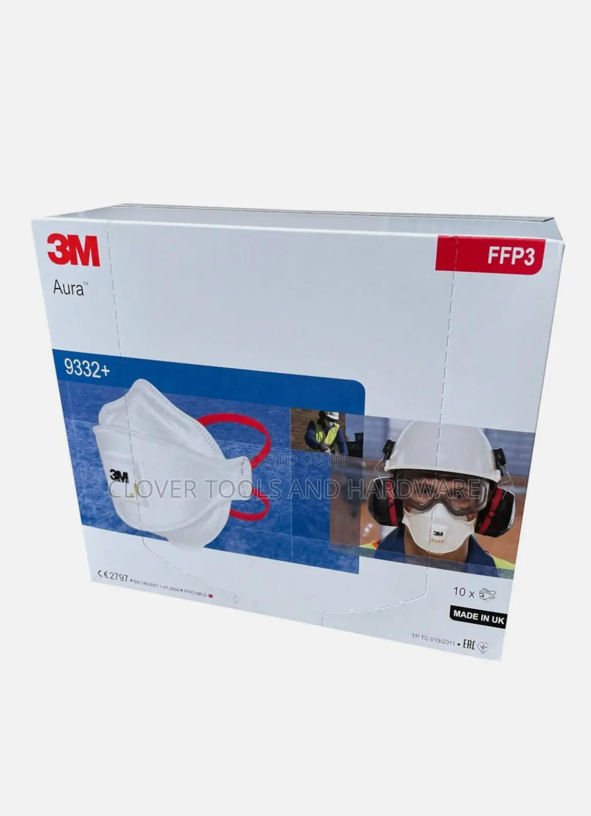 3m 9332+ Ffp3 Dust Mask Aura Nr D Valved Fold Flat Mist Respirator