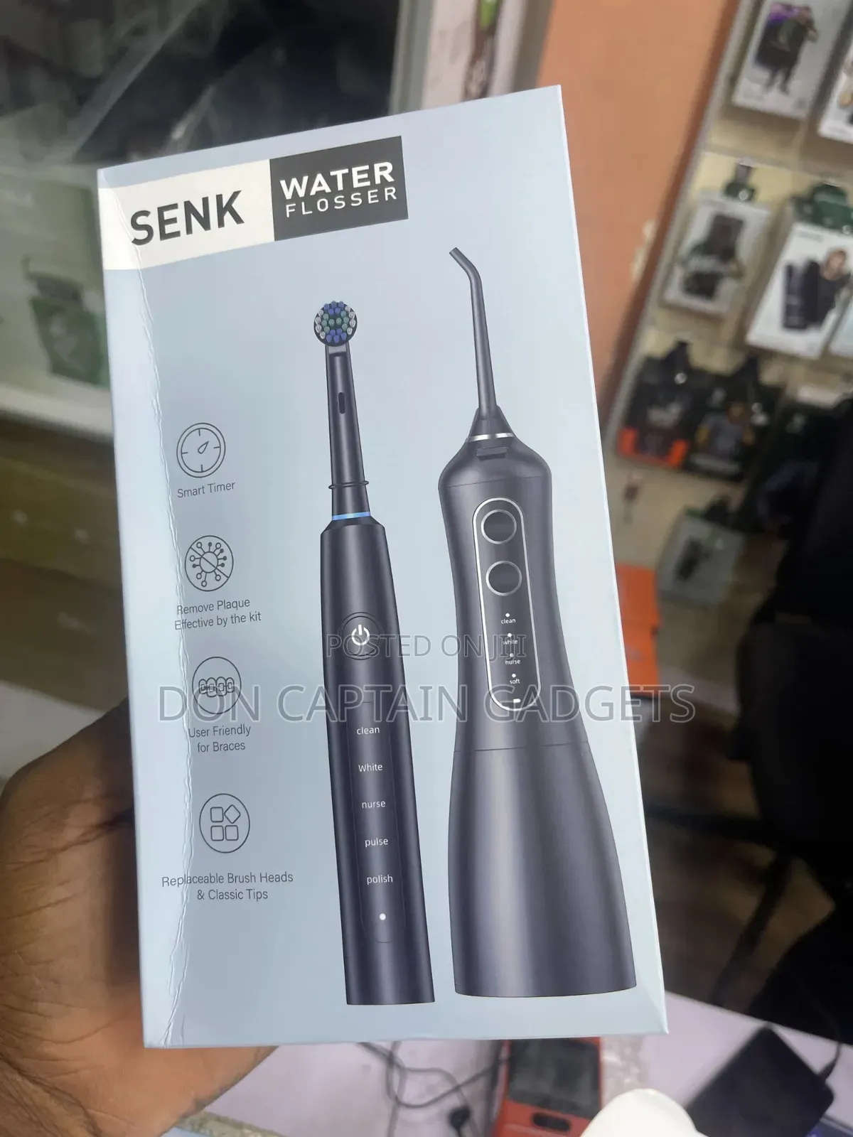 Senk Water Flosser Rechargeable Oral Irrigator and Toothbrush