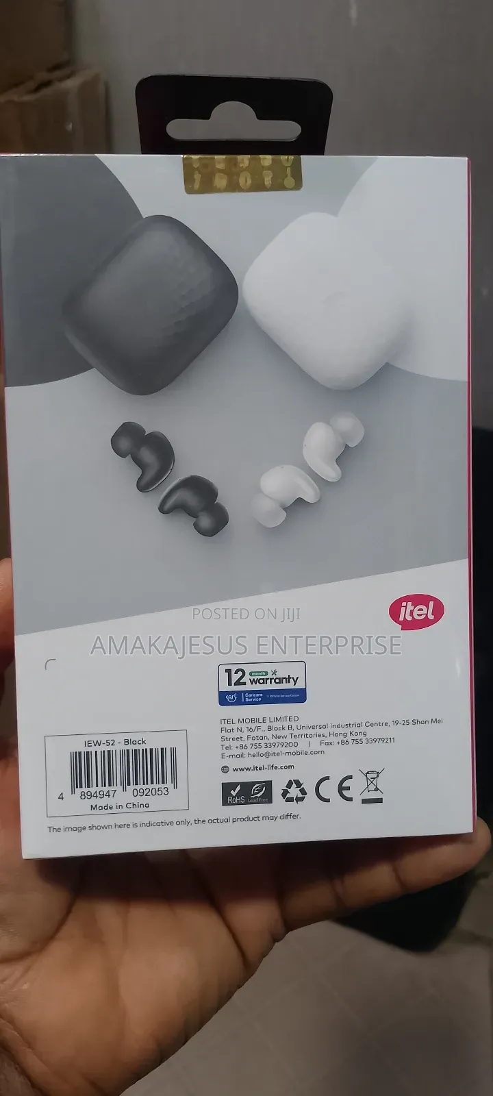 Itel Budsair 5e Deep Bass Ai Noise Cancellation Earbuds - Black