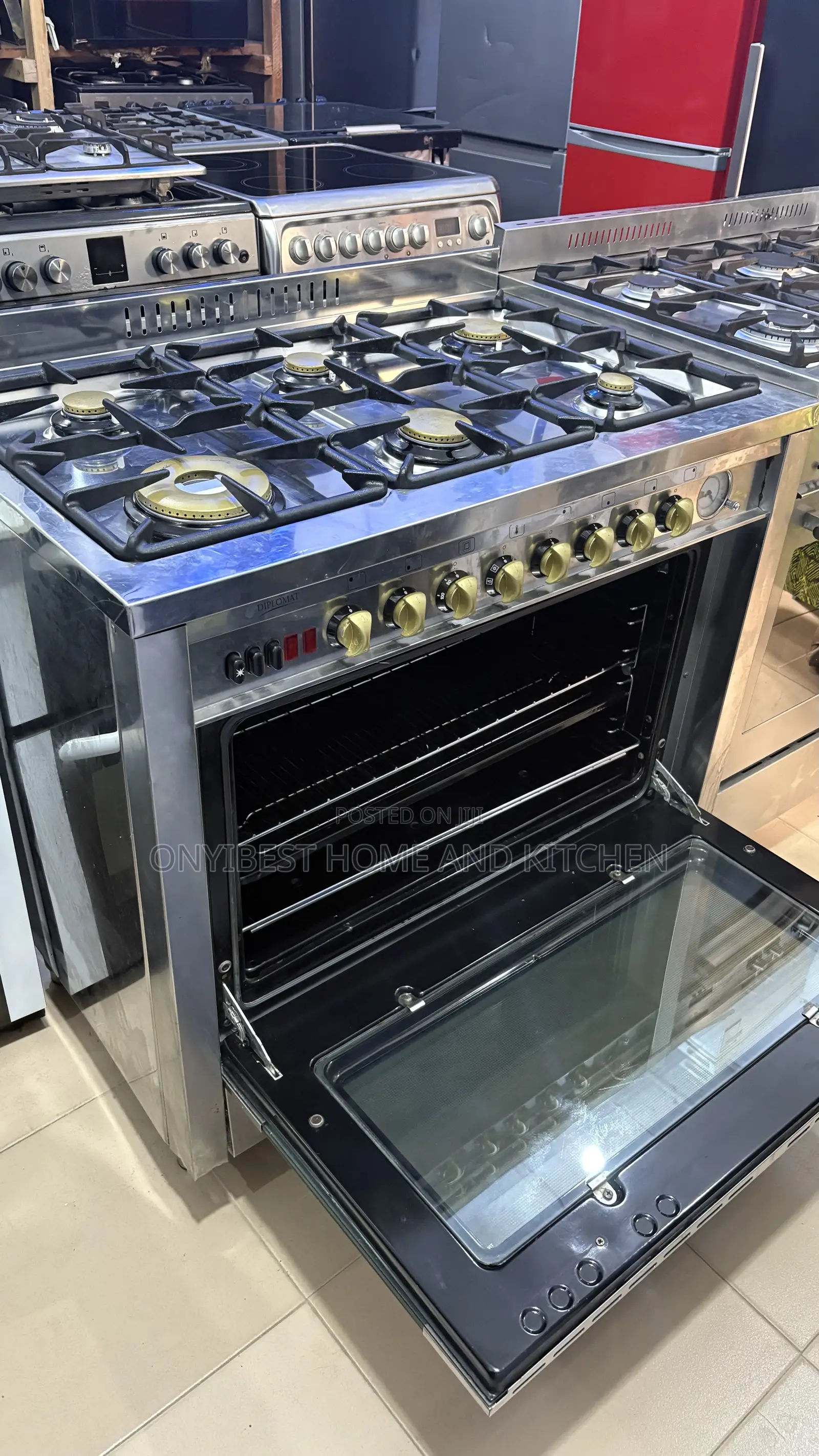 Diplomat 6bunners Standing Gas Cooker