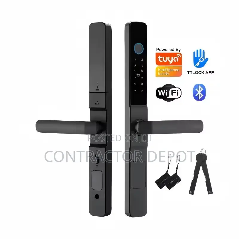 Luxury Tuya Lock for Wood Door Slim Aluminium