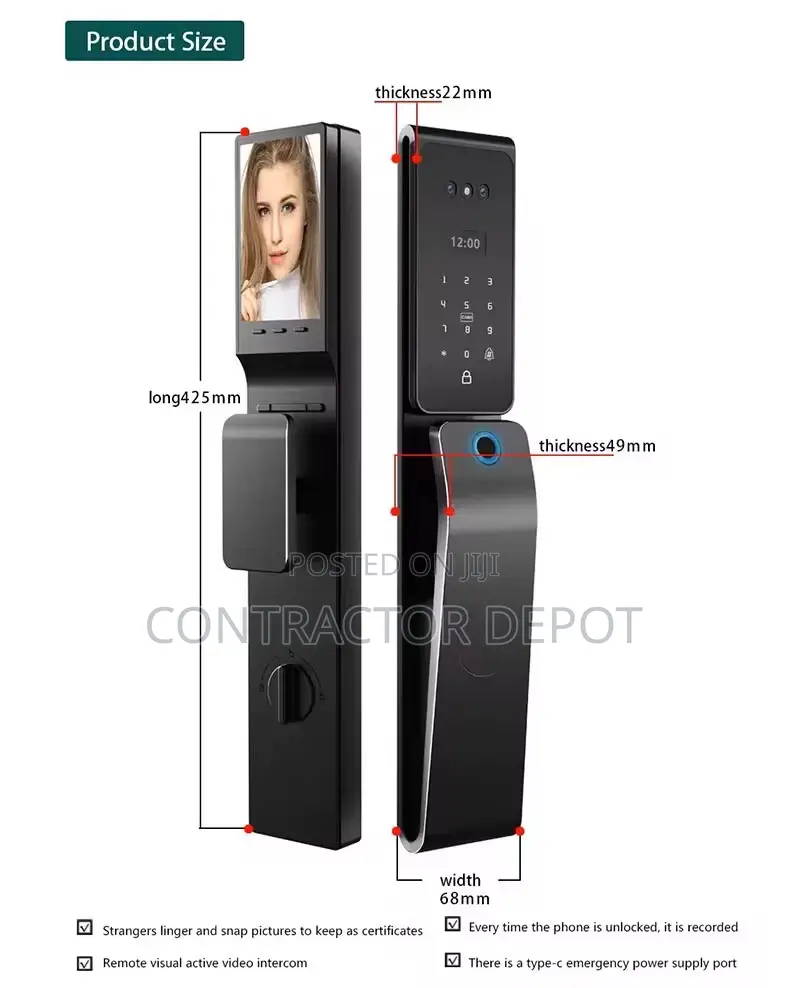 High End Tuya Smart Waterproof Fingerprint 3d Face Recognition