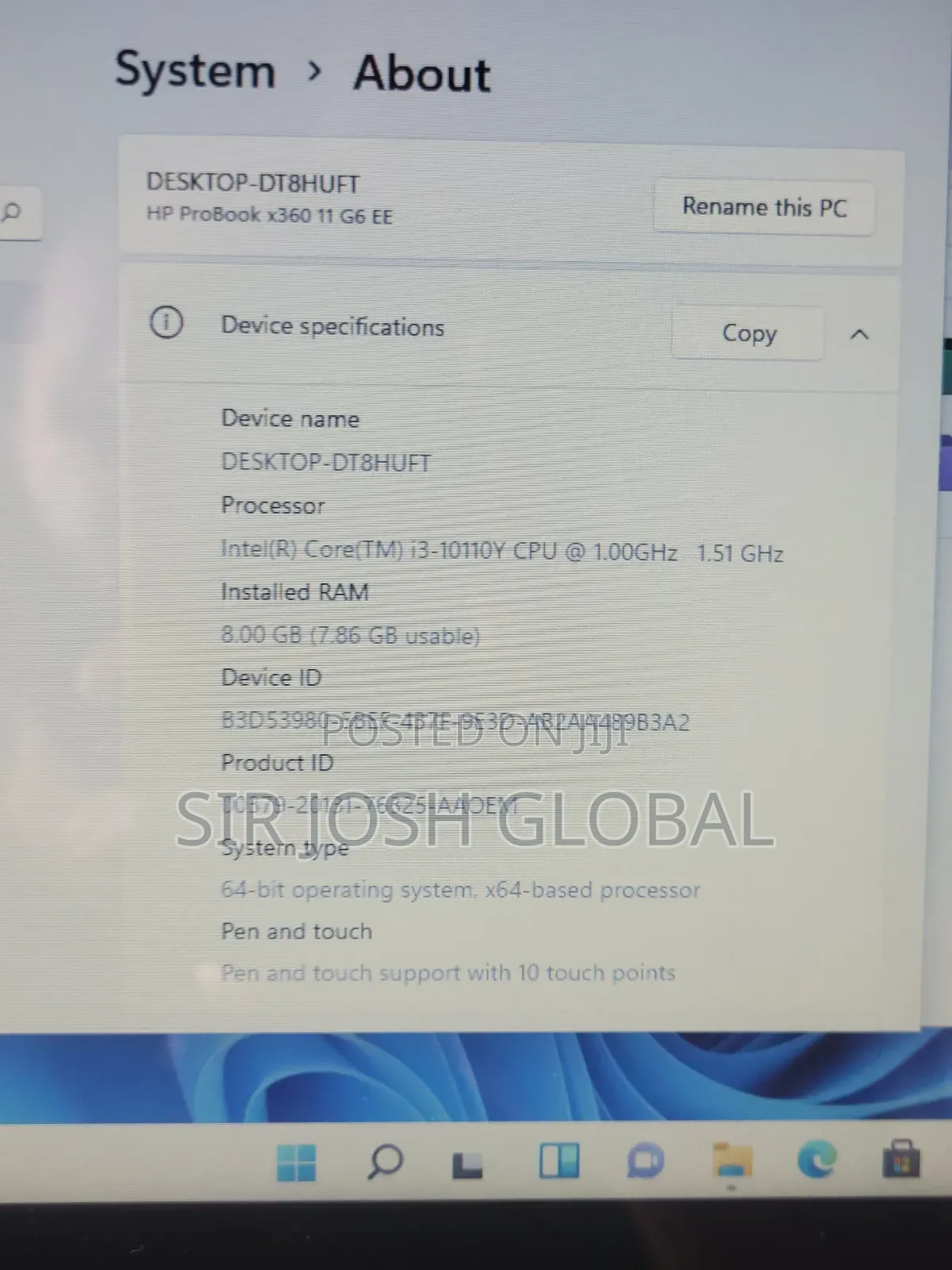Laptop HP ProBook X360 11 G6 EE 8GB Intel Core I3 SSD 256GB