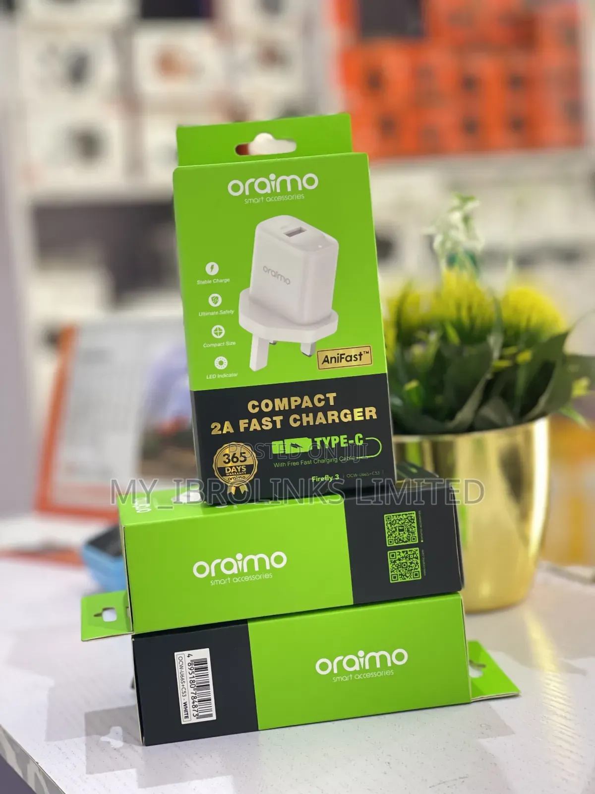 Oraimo 2a Fast Type-C Charger