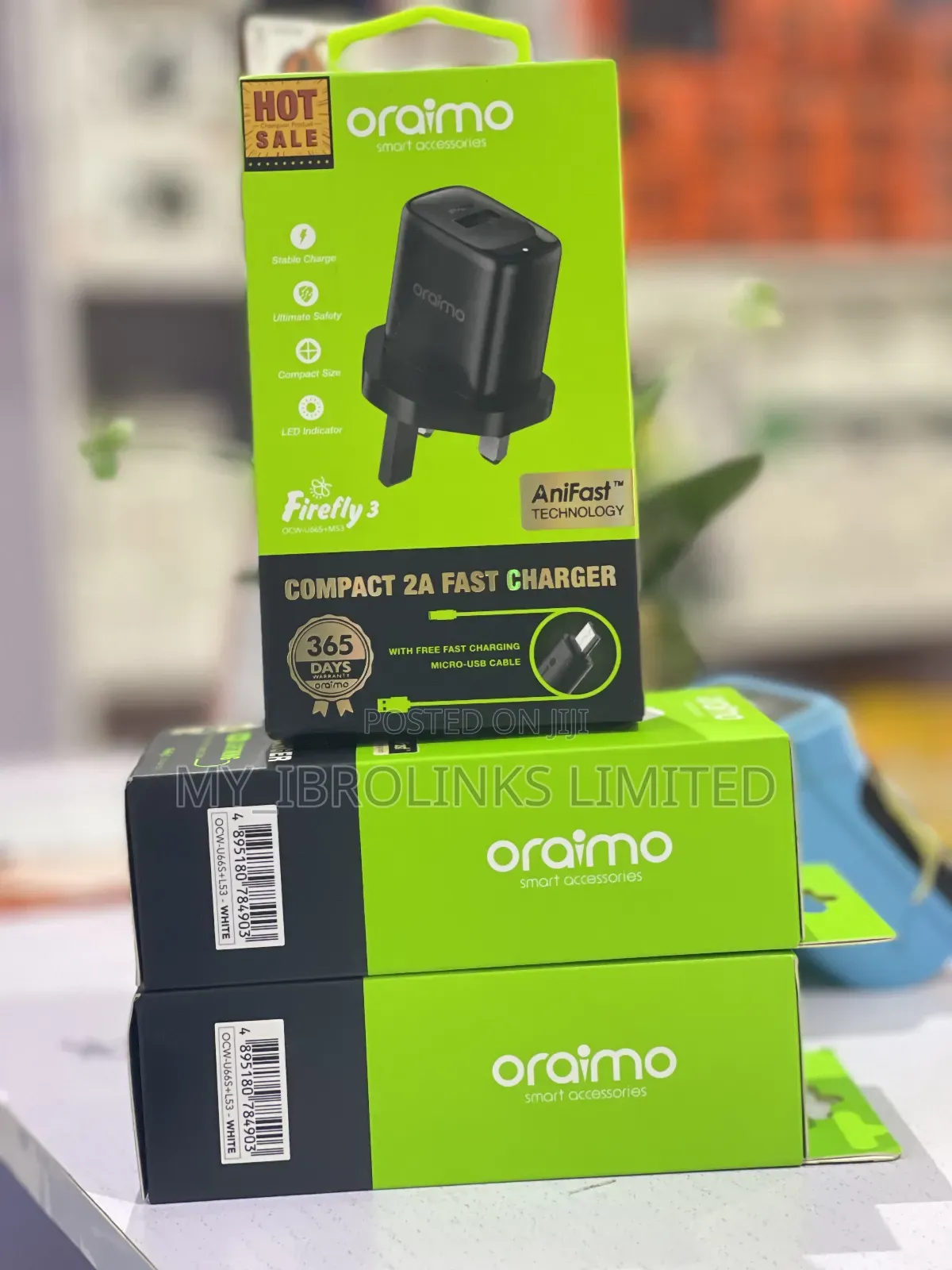 Oraimo 2a Fast Charger