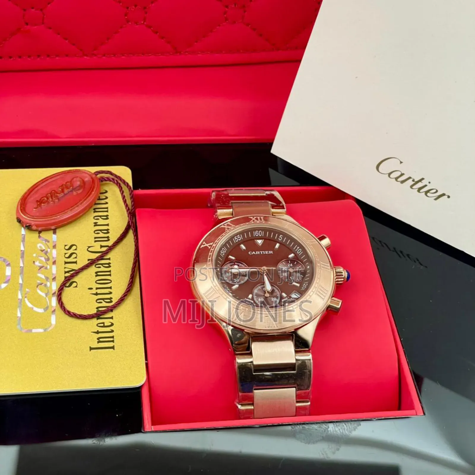 "Cartier Inspired Chain Link Chronograph Watch - Unisex"