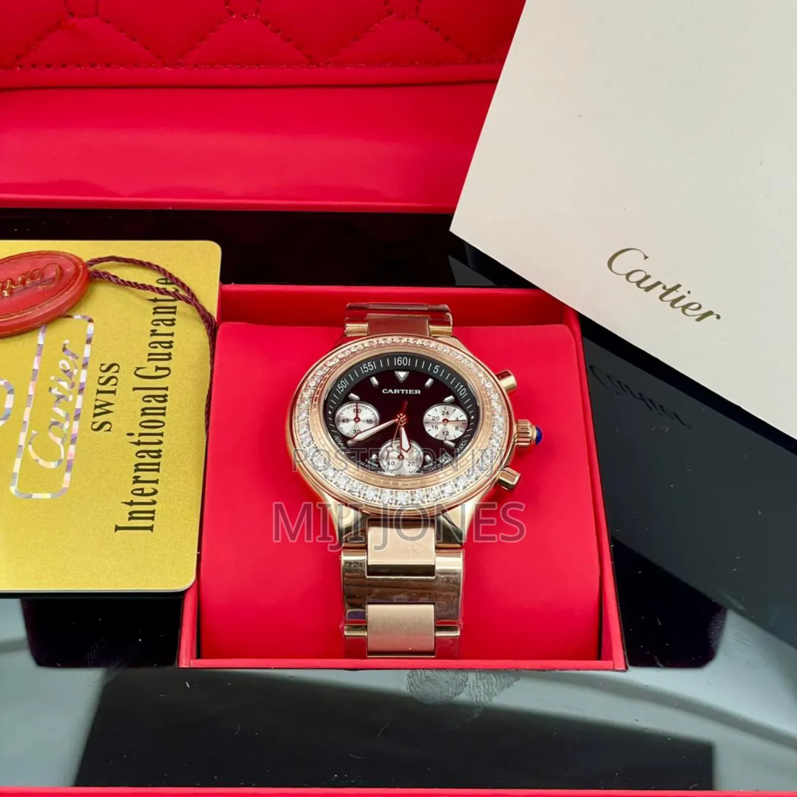 "Cartier Inspired Chain Link Chronograph Watch - Unisex"