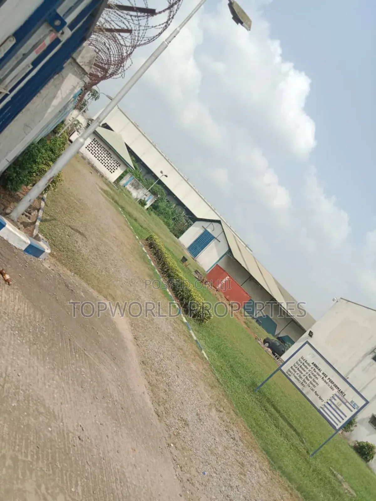 3.1 Acres With Warehouse and Offices on the Road at Ogba