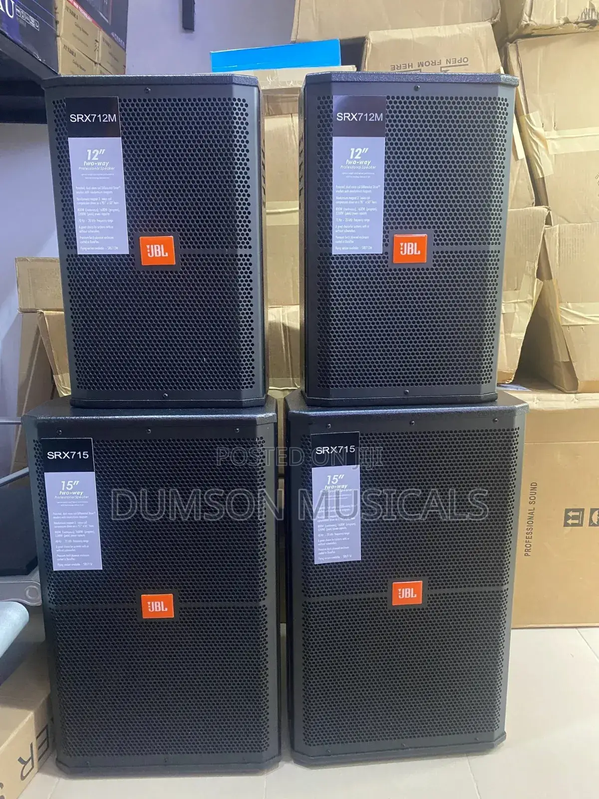 Srx712 JBL 12 Inches Speaker and Srx715 JBL 15 Inches Speaker Engraved