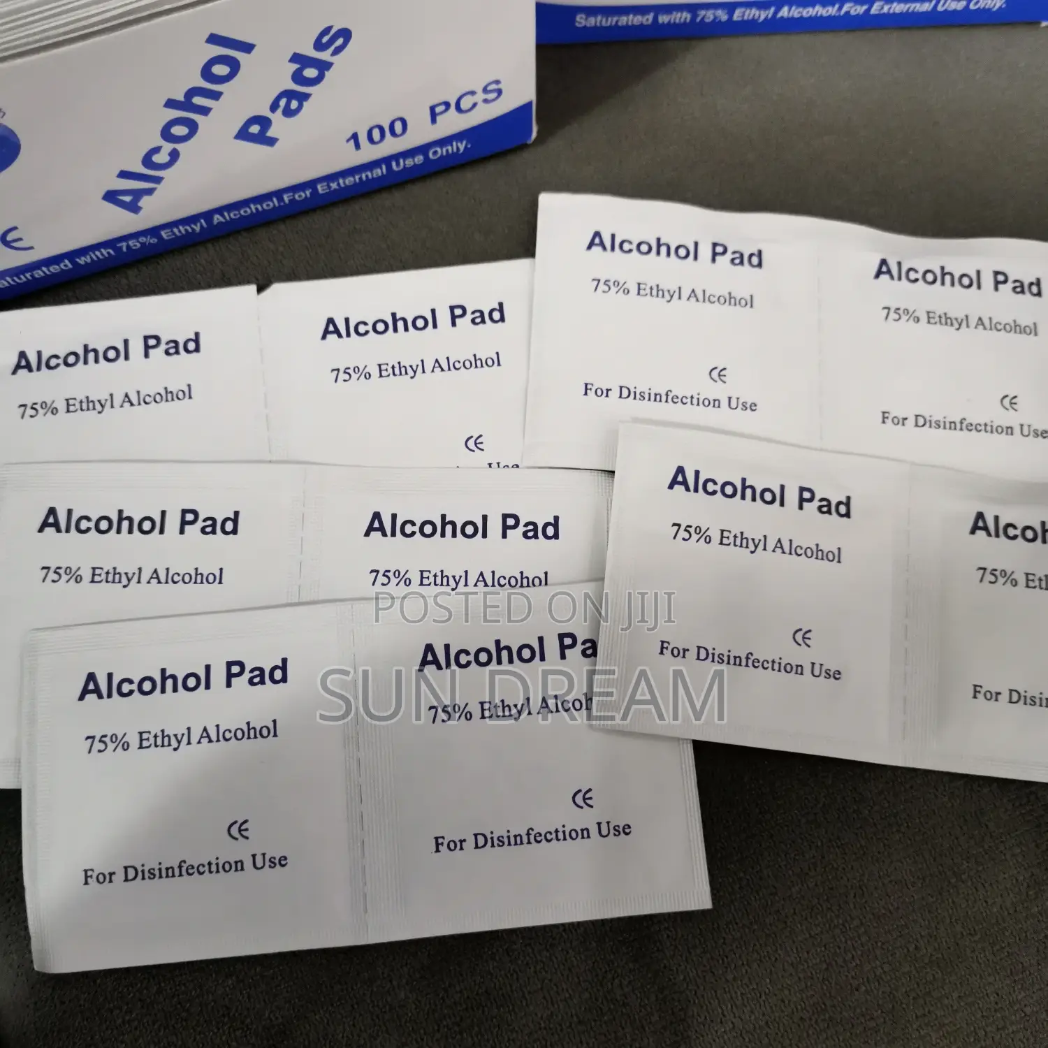 100 PCS Alcohol Pads Nail Salon Item Alcohol Disinfectant Pads