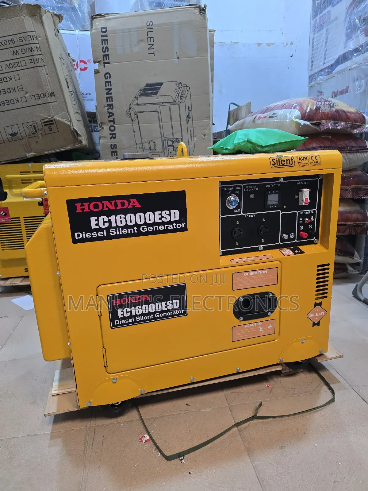 Honda Diesel Soundproof Generator Model Ec16000esd 10.5kva 100% Copper
