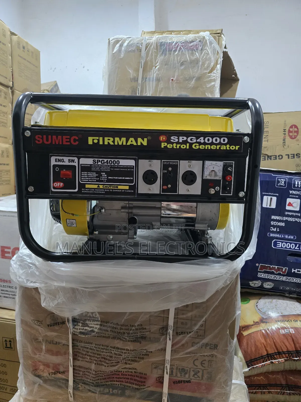 Original Sumec Firman Petrol Generator 100% Copper Coil 4kva