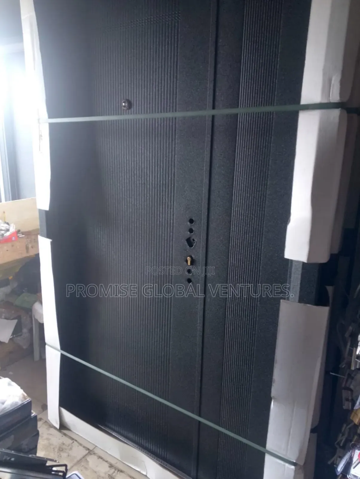 4ft Black Steel Door