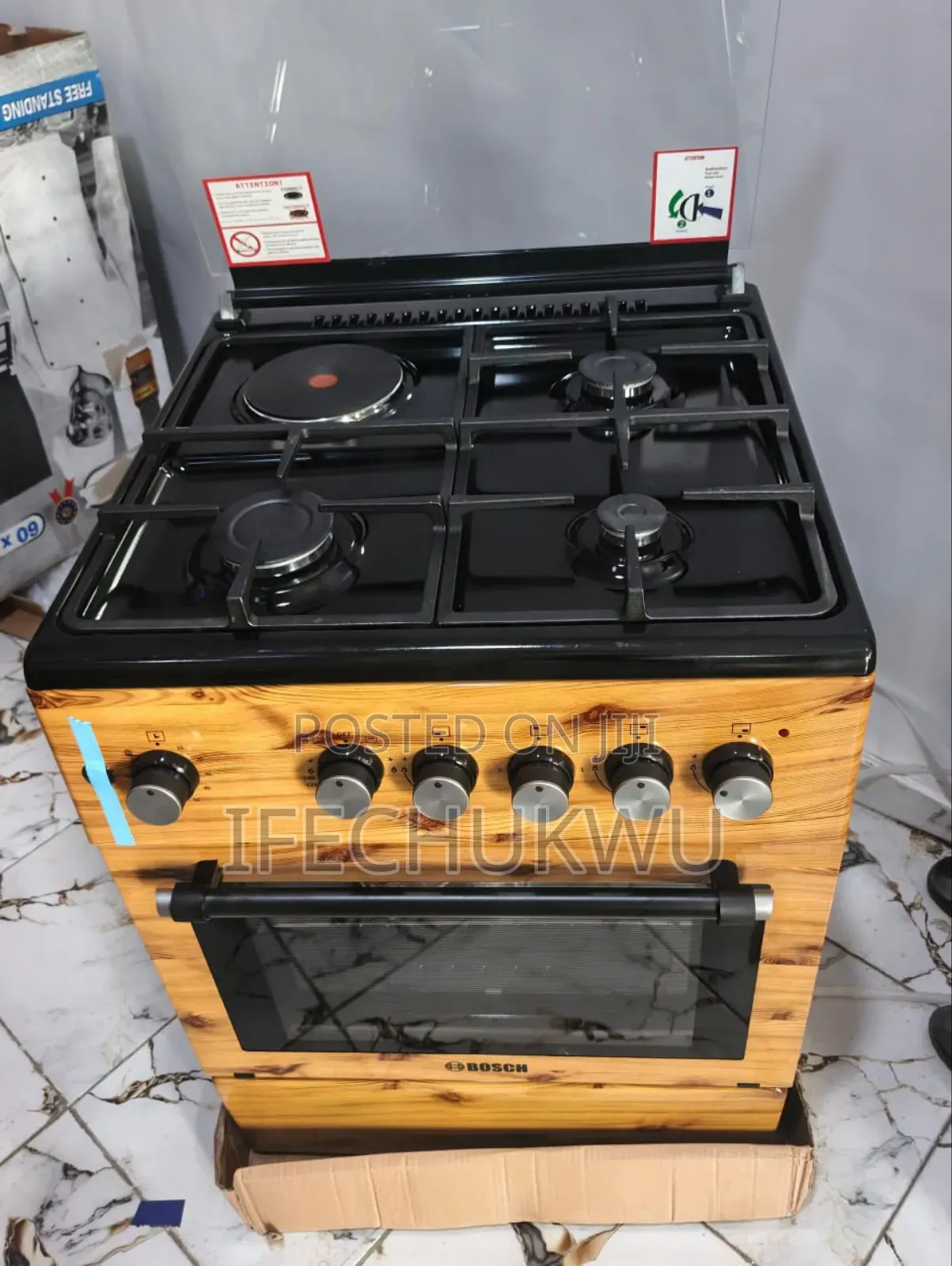 Original Bosch 60cm Wood Standing Gas Electric Cooker 3+1 With Oven