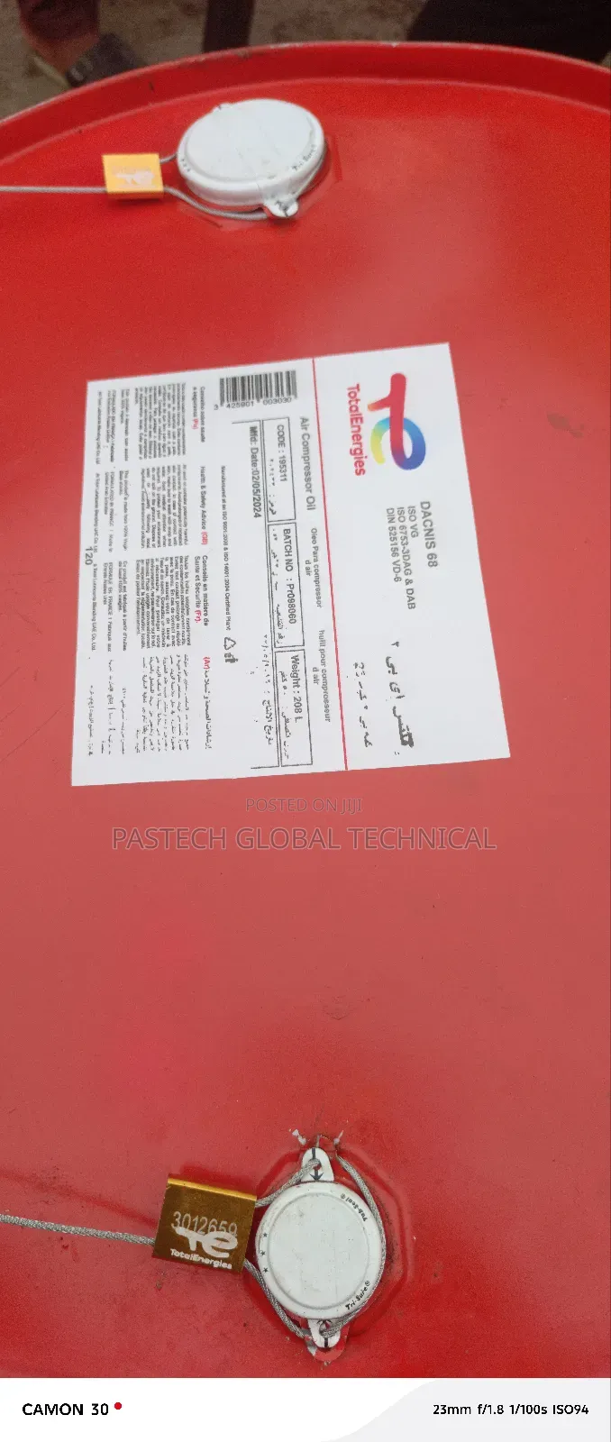 Air Compressor Oil// Totalenergies Dacnis 68//