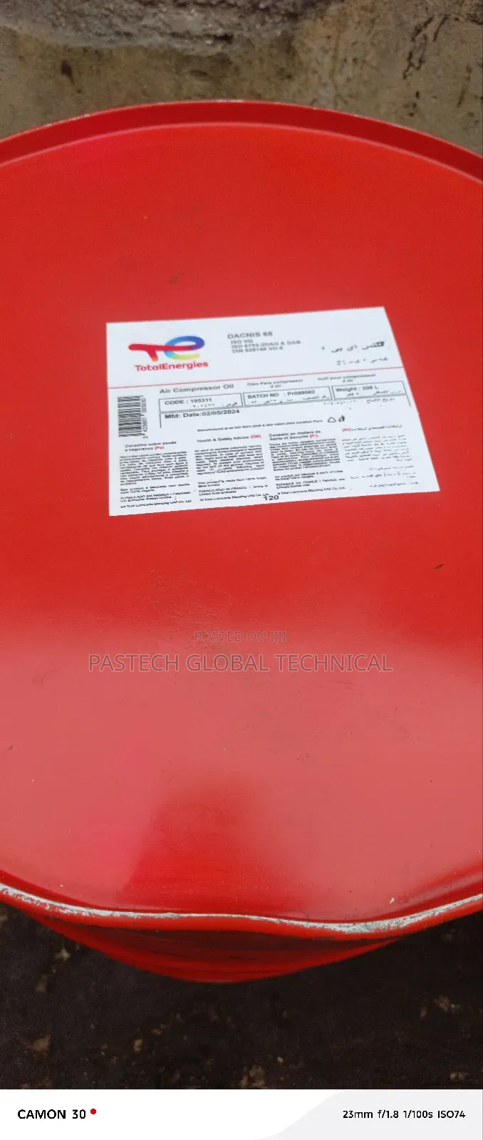 Air Compressor Oil// Totalenergies Dacnis 68//