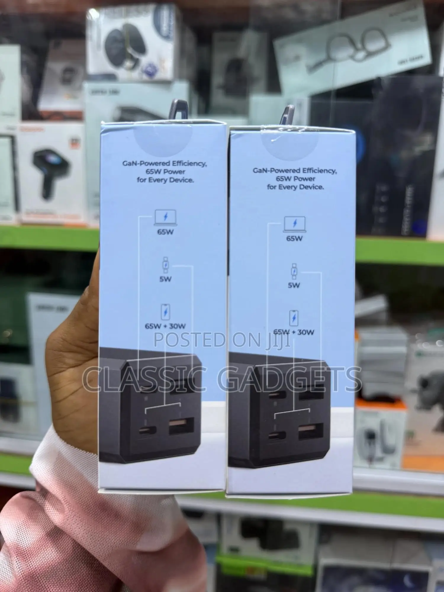 Powerology 65w Gan Uk Plug Travel Adapter