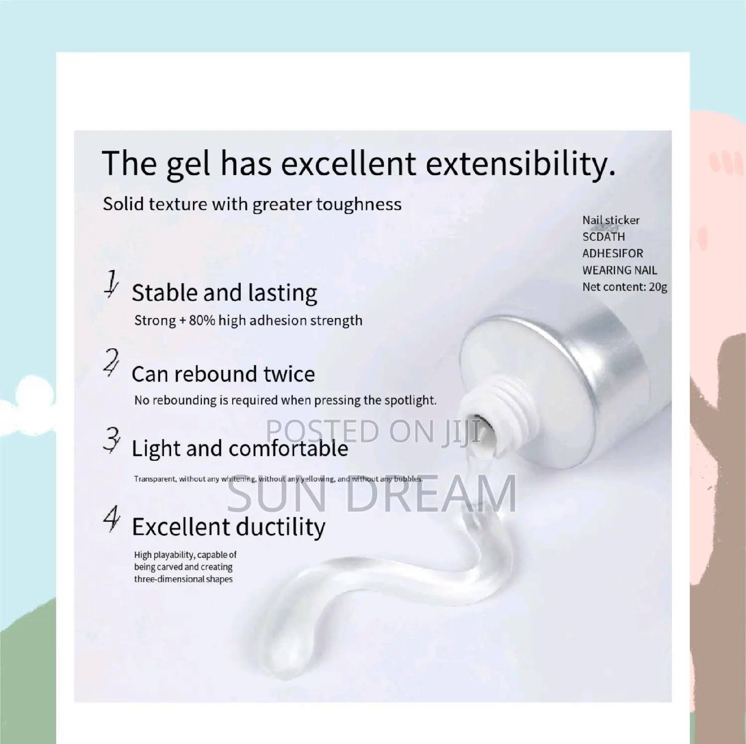 Wearable Adhesive Nail Gel Glue Extension Wholesale Price Nail Glue