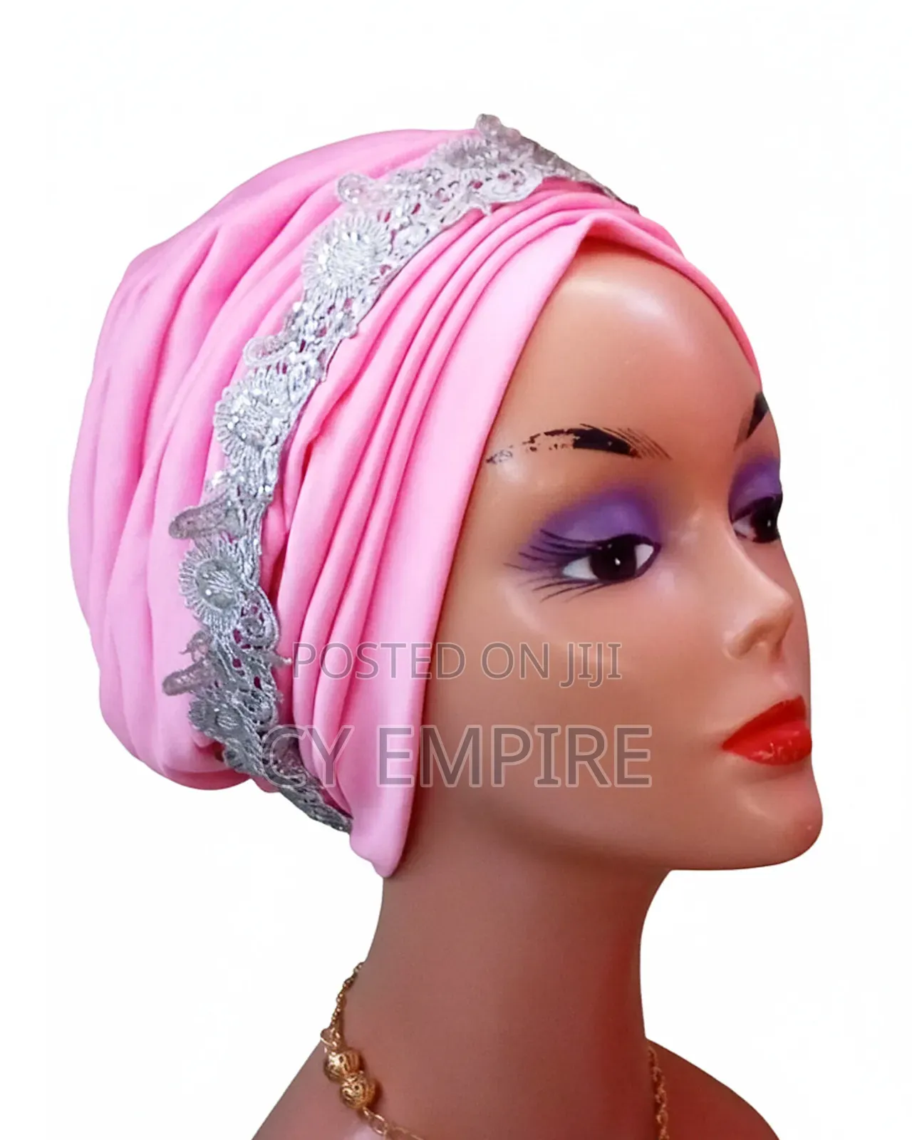 Baby Pink Turban Cap