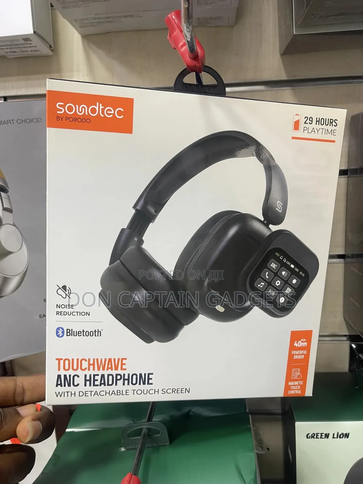 Soundtec Porodo Touchwave Anc Headphone With Detachable Touch Screen