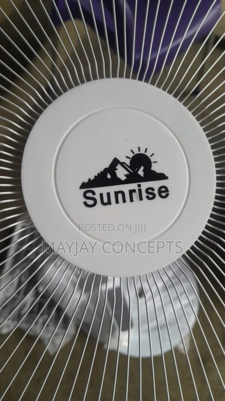Sunrise 16-Inch Solar Rechargeable Standing Fan|Panel|Remote|Bulb