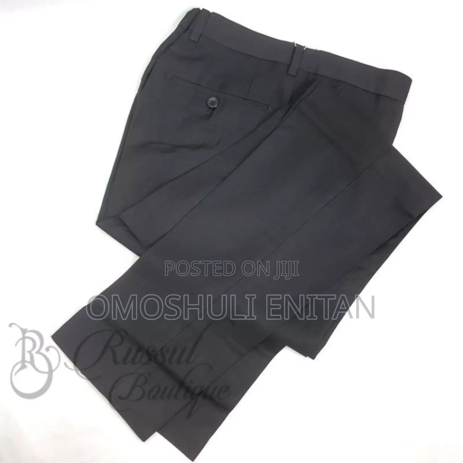 Black Men's Office Trousers