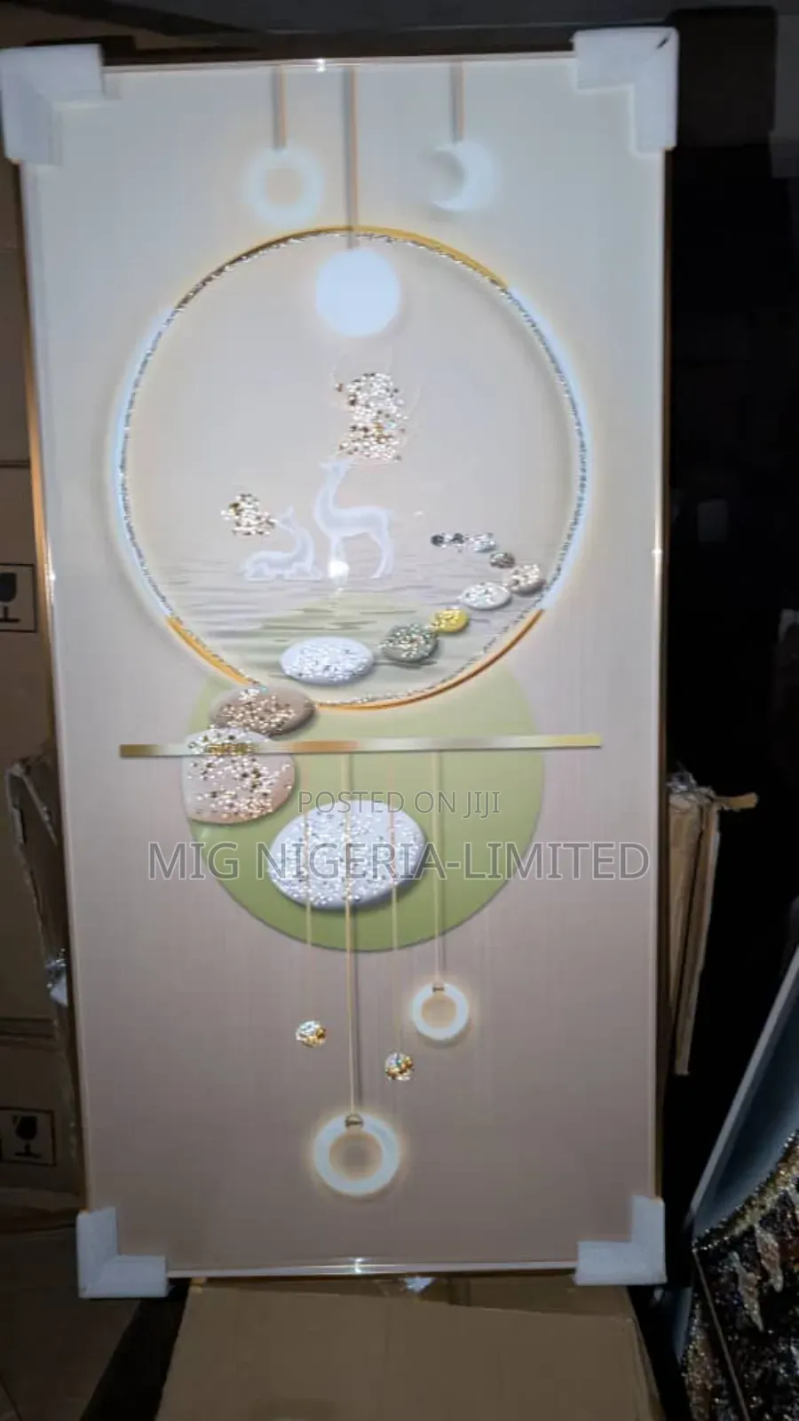 Led Lighting Crystal Decoration Remote Portrait Wall Art 60cmx120cm