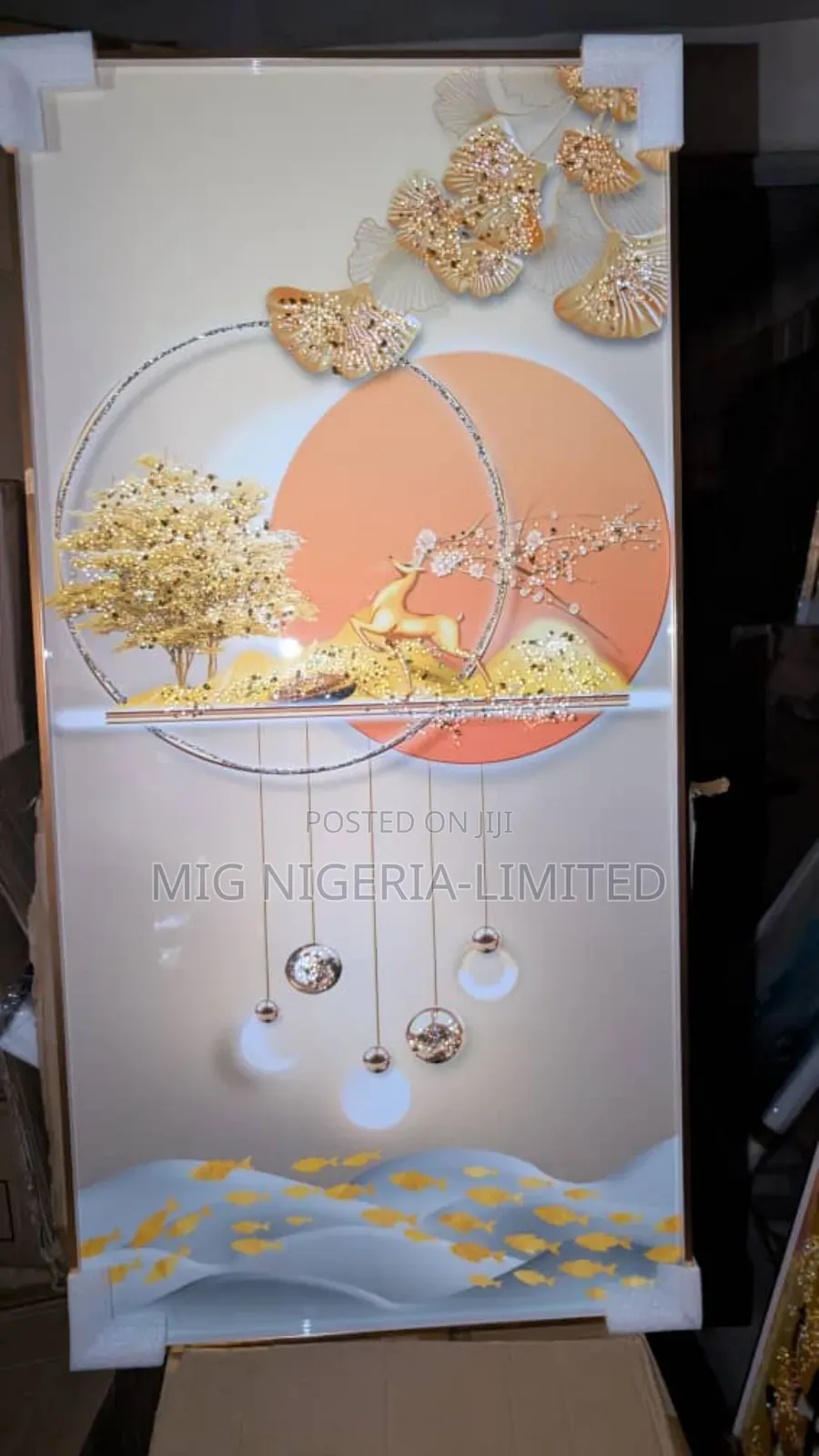 Led Lighting Crystal Decoration Remote Portrait Wall Art 60cmx120cm