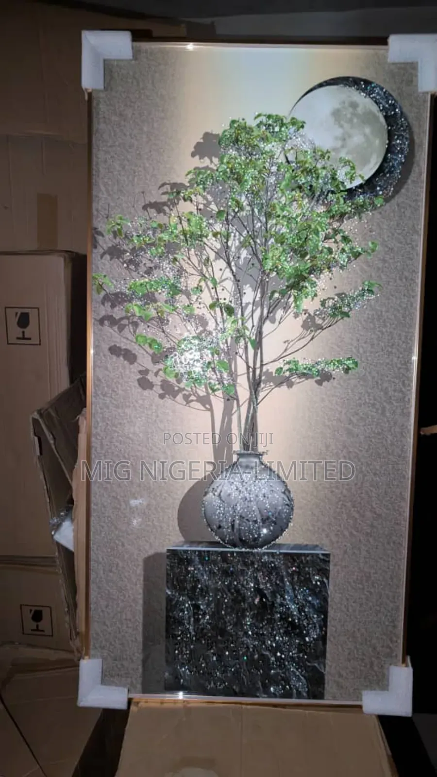 Led Lighting Crystal Decoration Remote Portrait Wall Art 60cmx120cm