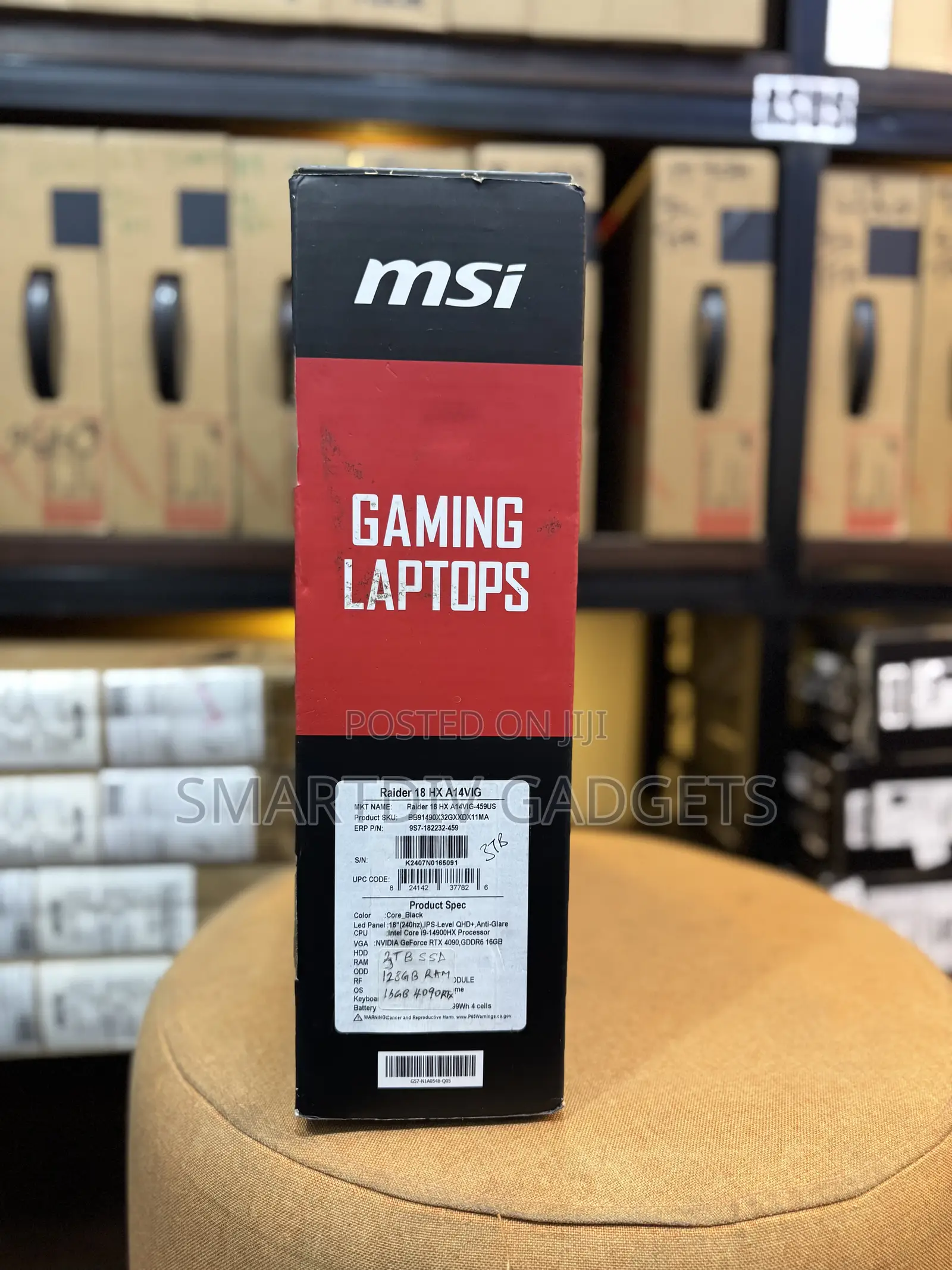 New Laptop MSI Raider GE68HX 13VI-202US 128GB Intel Core i9 SSD 3T