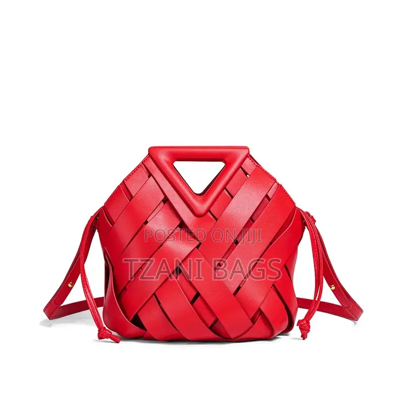 Leather Woven Handbag
