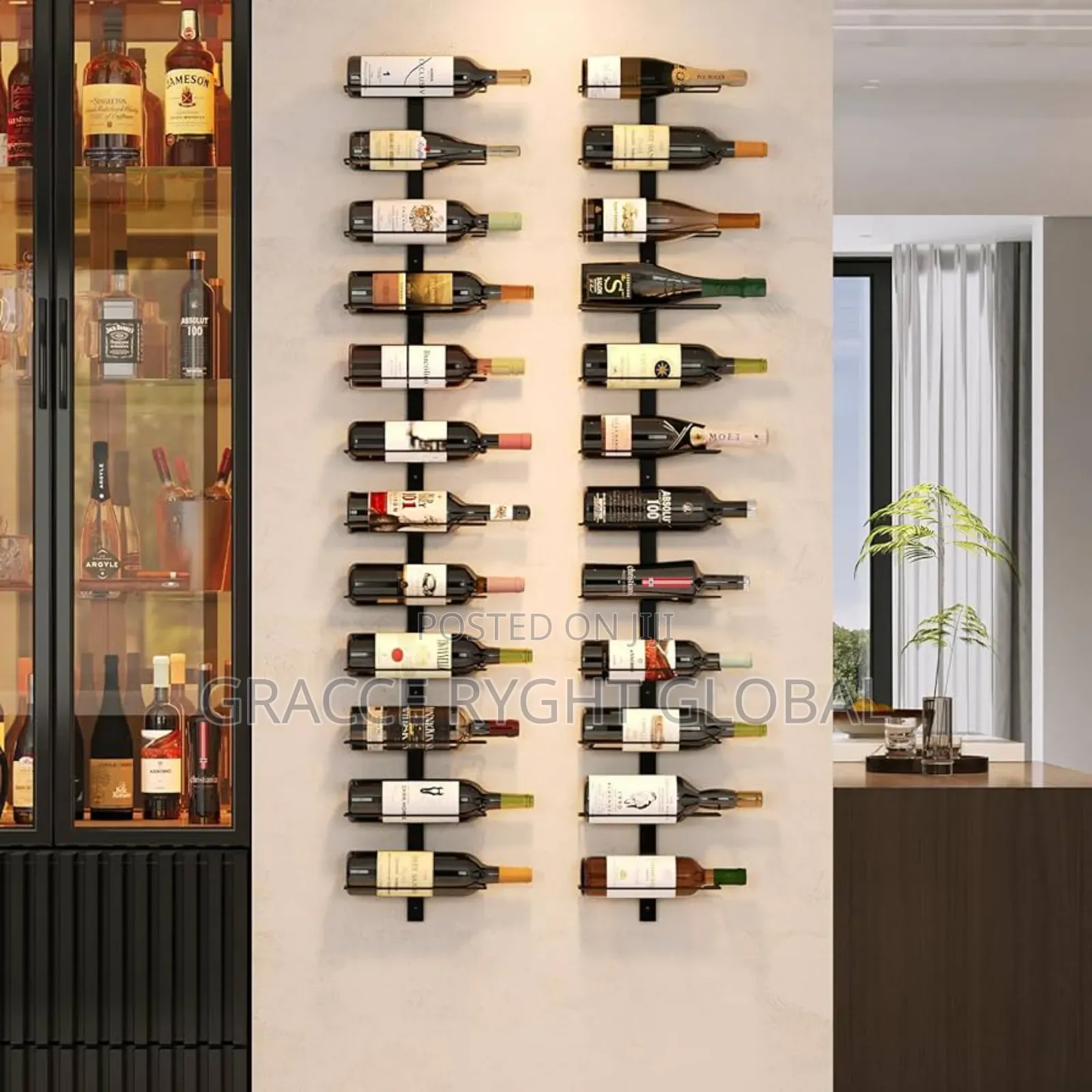 5 Tier Wall Mounted Wine Rack